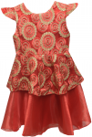 GIRLS CASUAL DRESSES (124PT09) RED